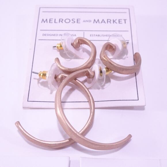 Ann Taylor Stud Ombre Blue Ear Climbers Nordstrom Hoop Earrings Set of 4 NWT 98 - Picture 4 of 11